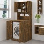 vidaXL Armario de lavadora madera contrachapada color roble ahumado vidaXL Armario de lavadora madera contrachapada color roble ahumado