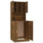 vidaXL Armario de lavadora madera contrachapada color roble ahumado vidaXL Armario de lavadora madera contrachapada color roble ahumado