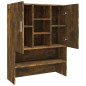 vidaXL Armario de lavadora madera contrachapada color roble ahumado vidaXL Armario de lavadora madera contrachapada color roble ahumado