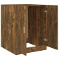 vidaXL Armario de lavadora madera contrachapada color roble ahumado vidaXL Armario de lavadora madera contrachapada color roble ahumado