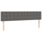 vidaXL Cabecero con LED cuero sintético gris 180x5x78/88 cm vidaXL Cabecero con LED cuero sintético gris 180x5x78/88 cm