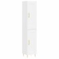 vidaXL Aparador alto madera contrachapada blanco brillo 34,5x34x180 cm vidaXL Aparador alto madera contrachapada blanco brillo 34,5x34x180 cm