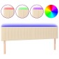 vidaXL Cabecero con LED de tela color crema 180x5x78/88 cm vidaXL Cabecero con LED de tela color crema 180x5x78/88 cm