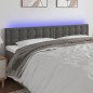 vidaXL Cabecero con LED de terciopelo gris oscuro 180x5x78/88 cm vidaXL Cabecero con LED de terciopelo gris oscuro 180x5x78/88 cm
