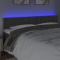 vidaXL Cabecero con LED de terciopelo gris oscuro 180x5x78/88 cm vidaXL Cabecero con LED de terciopelo gris oscuro 180x5x78/88 cm