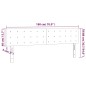 vidaXL Cabecero con LED de terciopelo gris oscuro 180x5x78/88 cm vidaXL Cabecero con LED de terciopelo gris oscuro 180x5x78/88 cm