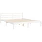 vidaXL Estructura de cama con cabecero madera maciza blanco 160x200 cm vidaXL Estructura de cama con cabecero madera maciza blanco 160x200 cm