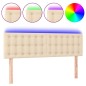 vidaXL Cabecero con LED de tela color crema 144x5x78/88 cm vidaXL Cabecero con LED de tela color crema 144x5x78/88 cm