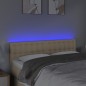 vidaXL Cabecero con LED de tela color crema 144x5x78/88 cm vidaXL Cabecero con LED de tela color crema 144x5x78/88 cm