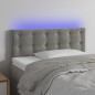 vidaXL Cabecero con LED de terciopelo gris claro 90x5x78/88 cm vidaXL Cabecero con LED de terciopelo gris claro 90x5x78/88 cm