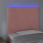 vidaXL Cabecero con luces LED terciopelo rosa 90x5x118/128 cm vidaXL Cabecero con luces LED terciopelo rosa 90x5x118/128 cm