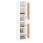 vidaXL Aparador alto madera contrachapada blanco brillo 34,5x34x180 cm vidaXL Aparador alto madera contrachapada blanco brillo 34,5x34x180 cm