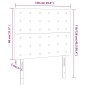 vidaXL Cabecero luces LED cuero sintético capuchino 100x5x118/128cm