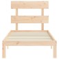 vidaXL Estructura de cama con cabecero madera maciza 100x200 cm