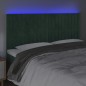 vidaXL Cabecero con luces LED terciopelo verde oscuro 180x5x118/128 cm vidaXL Cabecero con luces LED terciopelo verde oscuro 180x5x118/128 cm