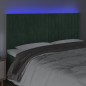 vidaXL Cabecero con luces LED terciopelo verde oscuro 160x5x118/128 cm vidaXL Cabecero con luces LED terciopelo verde oscuro 160x5x118/128 cm