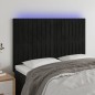 vidaXL Cabecero con luces LED terciopelo negro 144x5x118/128 cm vidaXL Cabecero con luces LED terciopelo negro 144x5x118/128 cm