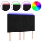 vidaXL Cabecero con luces LED terciopelo negro 144x5x118/128 cm vidaXL Cabecero con luces LED terciopelo negro 144x5x118/128 cm