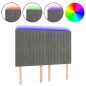 vidaXL Cabecero con luces LED terciopelo gris claro 144x5x118/128 cm vidaXL Cabecero con luces LED terciopelo gris claro 144x5x118/128 cm