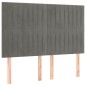 vidaXL Cabecero con luces LED terciopelo gris claro 144x5x118/128 cm vidaXL Cabecero con luces LED terciopelo gris claro 144x5x118/128 cm