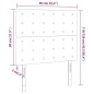 vidaXL Cabecero con luces LED tela gris claro 90x5x118/128 cm