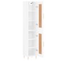 vidaXL Aparador alto madera contrachapada blanco brillo 34,5x34x180 cm vidaXL Aparador alto madera contrachapada blanco brillo 34,5x34x180 cm