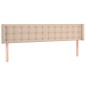 vidaXL Cabecero con LED cuero sintético capuchino 163x16x78/88 cm vidaXL Cabecero con LED cuero sintético capuchino 163x16x78/88 cm