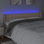 vidaXL Cabecero con LED cuero sintético capuchino 163x16x78/88 cm vidaXL Cabecero con LED cuero sintético capuchino 163x16x78/88 cm