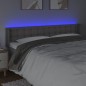 vidaXL Cabecero con LED cuero sintético gris 183x16x78/88 cm vidaXL Cabecero con LED cuero sintético gris 183x16x78/88 cm