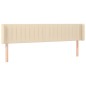 vidaXL Cabecero con LED de tela crema 203x16x78/88 cm vidaXL Cabecero con LED de tela crema 203x16x78/88 cm