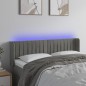vidaXL Cabecero con LED de terciopelo gris claro 147x16x78/88 cm vidaXL Cabecero con LED de terciopelo gris claro 147x16x78/88 cm