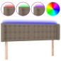 vidaXL Cabecero con LED de tela gris taupe 147x16x78/88 cm vidaXL Cabecero con LED de tela gris taupe 147x16x78/88 cm
