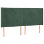 vidaXL Cabecero con LED de terciopelo verde oscuro 183x16x118/128 cm vidaXL Cabecero con LED de terciopelo verde oscuro 183x16x118/128 cm