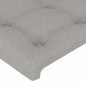 vidaXL Cabecero con LED de tela gris claro 147x16x118/128 cm