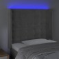 vidaXL Cabecero con LED de terciopelo gris claro 93x16x118/128 cm vidaXL Cabecero con LED de terciopelo gris claro 93x16x118/128 cm