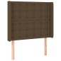 vidaXL Cabecero con LED de tela marrón oscuro 103x16x118/128 cm vidaXL Cabecero con LED de tela marrón oscuro 103x16x118/128 cm