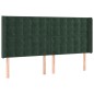 vidaXL Cabecero con LED de terciopelo verde oscuro 183x16x118/128 cm vidaXL Cabecero con LED de terciopelo verde oscuro 183x16x118/128 cm