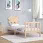 vidaXL Estructura de cama individual con cabecero madera maciza vidaXL Estructura de cama individual con cabecero madera maciza