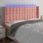 vidaXL Cabecero con LED de terciopelo rosa 183x16x118/128 cm vidaXL Cabecero con LED de terciopelo rosa 183x16x118/128 cm