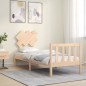 vidaXL Estructura de cama individual con cabecero madera maciza vidaXL Estructura de cama individual con cabecero madera maciza