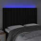 vidaXL Cabecero con LED de tela negro 147x16x118/128 cm vidaXL Cabecero con LED de tela negro 147x16x118/128 cm