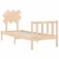 vidaXL Estructura de cama individual con cabecero madera maciza vidaXL Estructura de cama individual con cabecero madera maciza