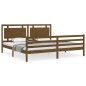 vidaXL Estructura cama y cabecero madera maciza marrón miel 200x200 cm vidaXL Estructura cama y cabecero madera maciza marrón miel 200x200 cm