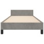 vidaXL Estructura de cama con cabecero terciopelo gris claro 90x190 cm vidaXL Estructura de cama con cabecero terciopelo gris claro 90x190 cm