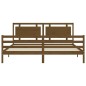 vidaXL Estructura cama y cabecero madera maciza marrón miel 200x200 cm vidaXL Estructura cama y cabecero madera maciza marrón miel 200x200 cm