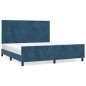 vidaXL Estructura cama con cabecero terciopelo azul oscuro 180x200 cm vidaXL Estructura cama con cabecero terciopelo azul oscuro 180x200 cm