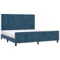 vidaXL Estructura cama con cabecero terciopelo azul oscuro 180x200 cm vidaXL Estructura cama con cabecero terciopelo azul oscuro 180x200 cm