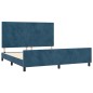 vidaXL Estructura cama con cabecero terciopelo azul oscuro 180x200 cm vidaXL Estructura cama con cabecero terciopelo azul oscuro 180x200 cm