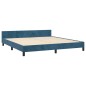 vidaXL Estructura cama con cabecero terciopelo azul oscuro 180x200 cm vidaXL Estructura cama con cabecero terciopelo azul oscuro 180x200 cm