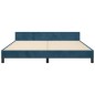 vidaXL Estructura cama con cabecero terciopelo azul oscuro 180x200 cm vidaXL Estructura cama con cabecero terciopelo azul oscuro 180x200 cm